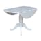 International Concepts Round 42, Round dual drop Leaf Pedestal Table, 29.5  inH, White, 42 W, 42 L, 29.5 in H, Wood, White K08-42DPT - alternate 9